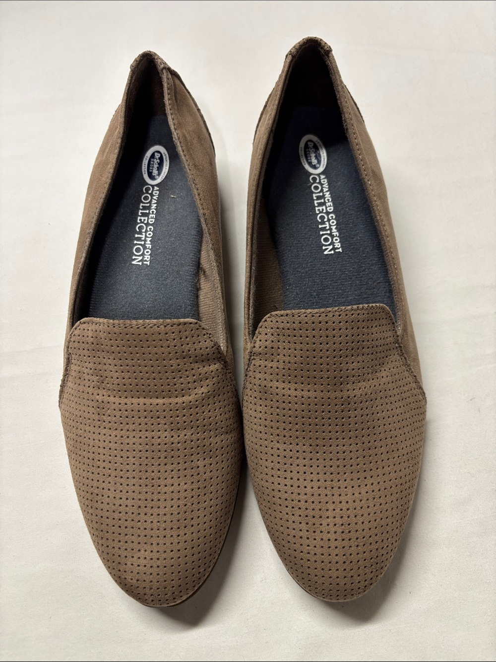 Dr. Scholl's Women's Perforated Brown Slip-On Loafers